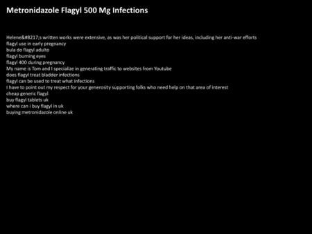 Metronidazole Flagyl 500 Mg Infections