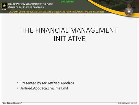 THE FINANCIAL MANAGEMENT INITIATIVE