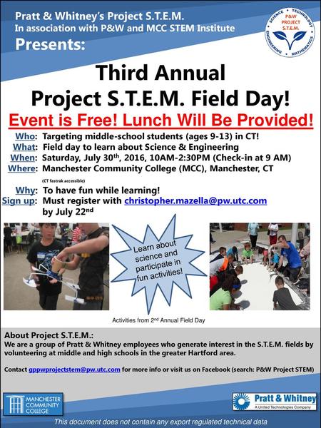 Event is Free! Lunch Will Be Provided!