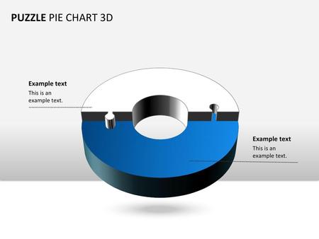 PUZZLE PIE CHART 3D Example text Example text This is an example text.