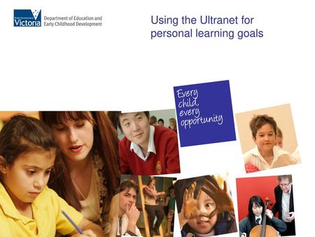 Using the Ultranet for personal learning goals