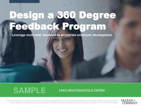 Design a 360 Degree Feedback Program