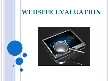 WEBSITE EVALUATION.