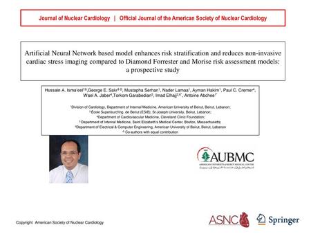 Journal of Nuclear Cardiology | Official Journal of the American Society of Nuclear Cardiology Artificial Neural Network based model enhances risk.