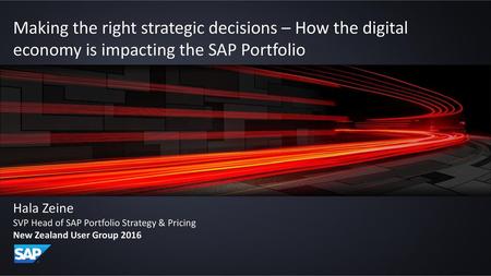Hala Zeine SVP Head of SAP Portfolio Strategy & Pricing