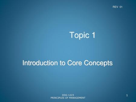 Introduction to Core Concepts