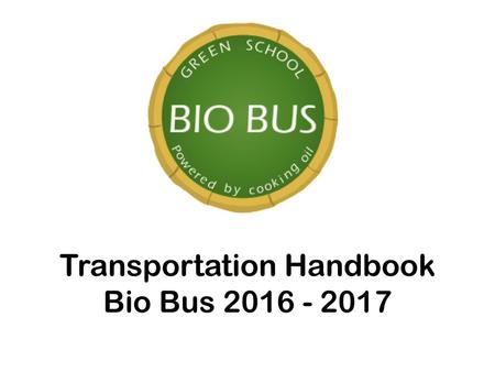 Transportation Handbook Bio Bus