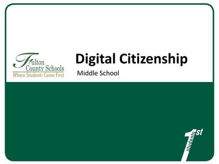 Digital Citizenship Middle School