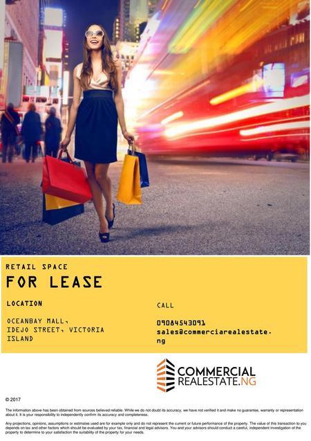 FOR LEASE RETAIL SPACE LOCATION CALL OCEANBAY MALL,