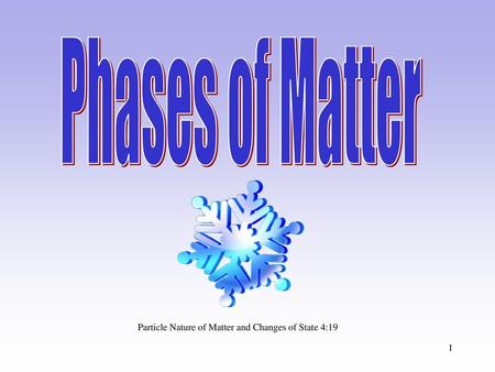 Phases of Matter Particle Nature of Matter and Changes of State 4:19.