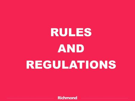 RULES AND REGULATIONS.