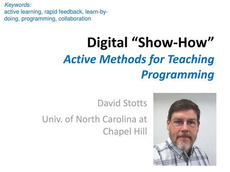 Digital “Show-How” Active Methods for Teaching Programming