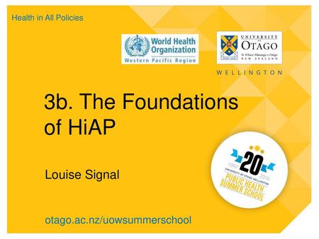 3b. The Foundations of HiAP