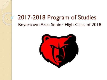Boyertown Area Senior High-Class of 2018
