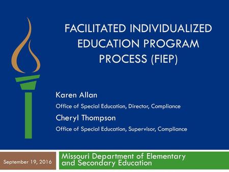 Facilitated Individualized Education Program Process (FIEP)