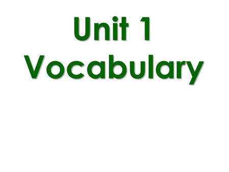 Unit 1 Vocabulary The easiest thing to do is to plug in 1 and -1 (or 2 and -2) if you get the same y, then it’s Even. If you get the opposite y, then it’s.