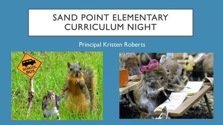 Sand Point Elementary Curriculum Night