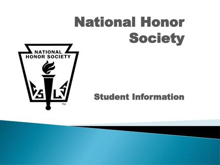 National Honor Society Student Information