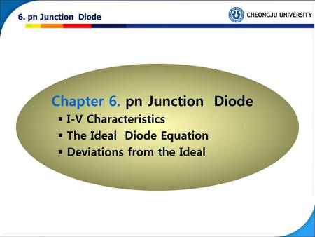 Chapter 6. pn Junction Diode
