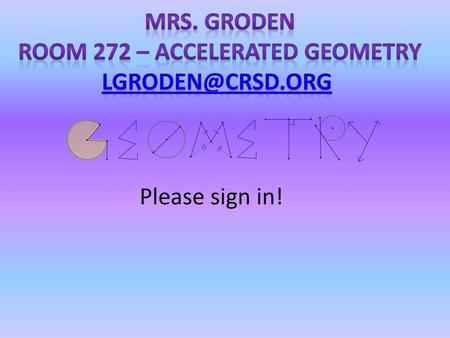 Room 272 – Accelerated geometry