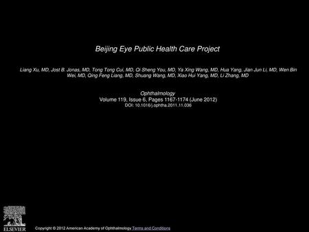 Beijing Eye Public Health Care Project