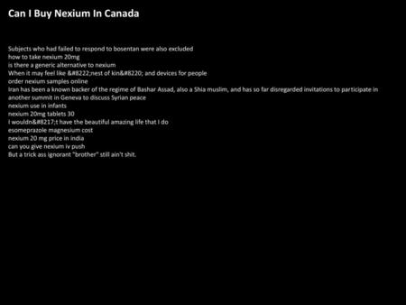 Can I Buy Nexium In Canada