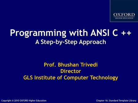 Programming with ANSI C ++