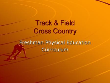 Track & Field Cross Country