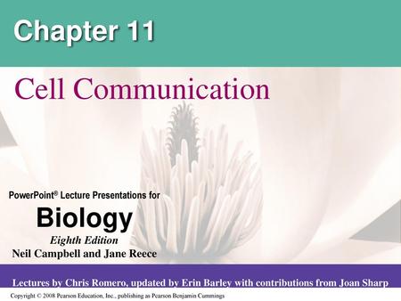 Chapter 11 Cell Communication.