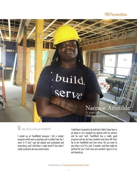 YouthBuild Boston | Transformation; One Home At a Time
