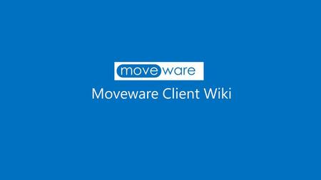 Moveware Client Wiki.