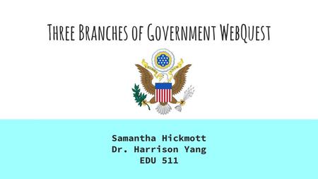 Three Branches of Government WebQuest