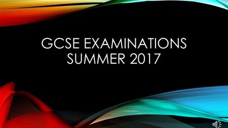 Gcse examinations summer 2017