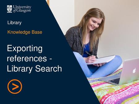 Exporting references - Library Search