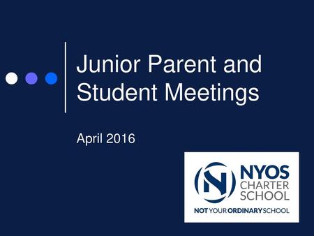 Junior Parent and Student Meetings