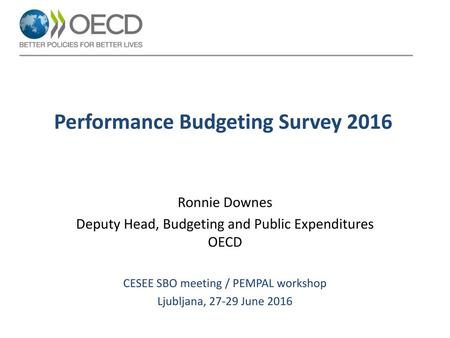 Performance Budgeting Survey 2016