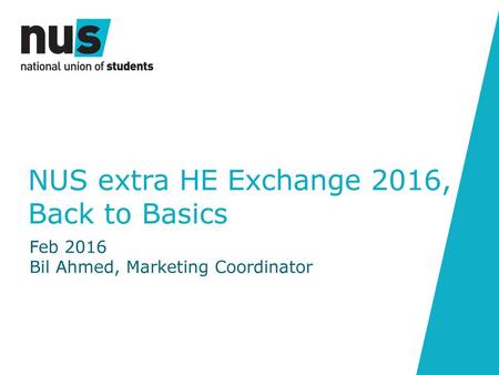 NUS extra HE Exchange 2016, Back to Basics
