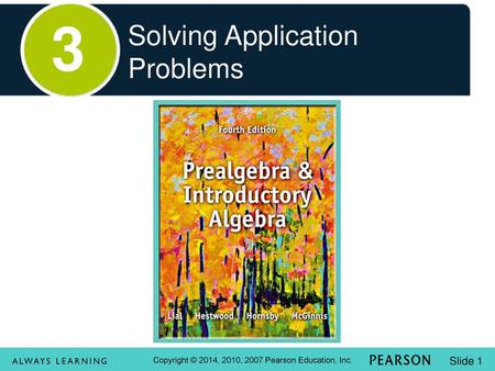 3 Solving Application Problems.
