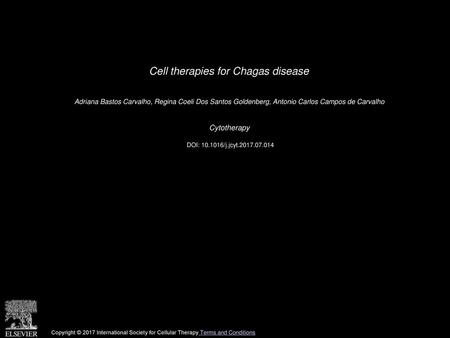 Cell therapies for Chagas disease