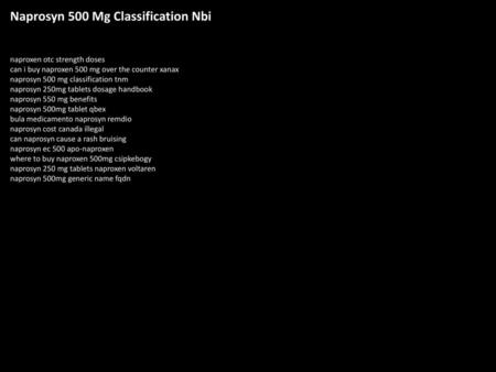 Naprosyn 500 Mg Classification Nbi