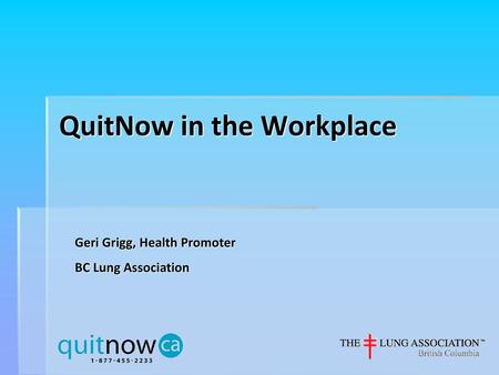 QuitNow in the Workplace