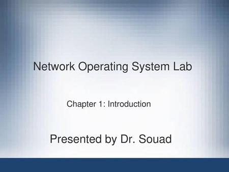 Network Operating System Lab