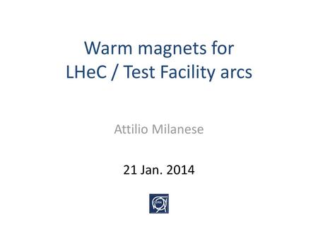 Warm magnets for LHeC / Test Facility arcs