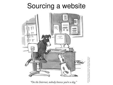 Sourcing a website.