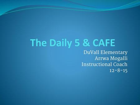 DuVall Elementary Arrwa Mogalli Instructional Coach