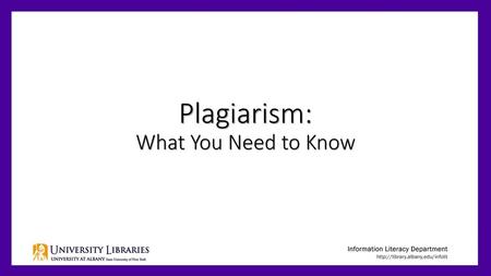 Plagiarism: What You Need to Know