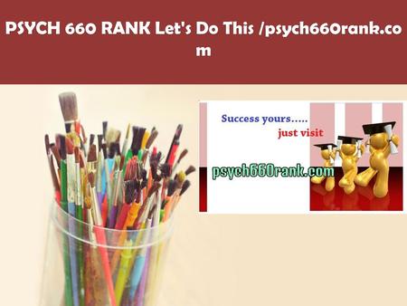 PSYCH 660 RANK Let's Do This /psych660rank.com