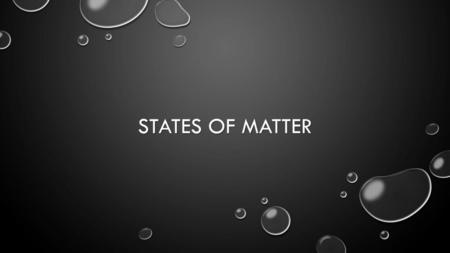 States Of Matter.
