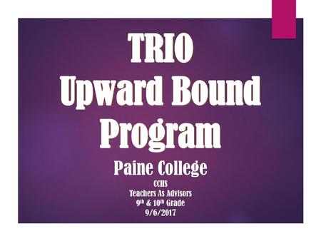 TRIO Upward Bound Program