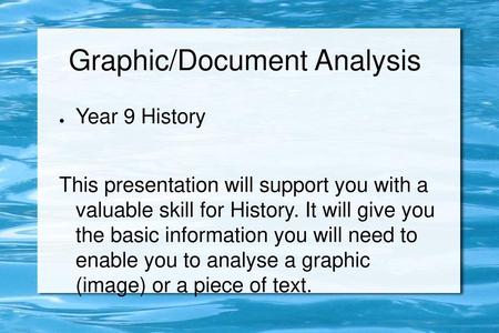 Graphic/Document Analysis
